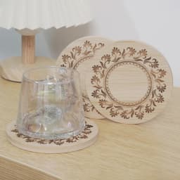10pcs Round Bamboo Wine Glass Topper Red Wine Splashing Coasters Wine Glass Charcuterie Board Topper Dual-Use Bamboo-Coasters