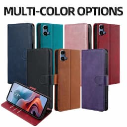 Moto G34 Protect Cover Leather Flip Wallet Case For Motorola G84 G34 G24 G14 G04 G54 5G Eur Edition Phone Bag With RFID Blocking