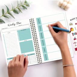 2pcs exquisite planners, with practical inner pages for weekly plans and notes.