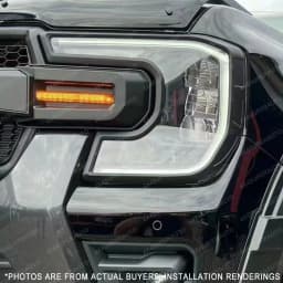 Head Lights Cover For Ford Ranger T9 2023 2024 WILDTRAK SPORT ABS Matte Black Car Body Kits Next Gen Car Exterior Accessories