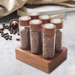 Glass Coffee Beans Storage Containers Coffee Bean Cellars Tube for Pantry