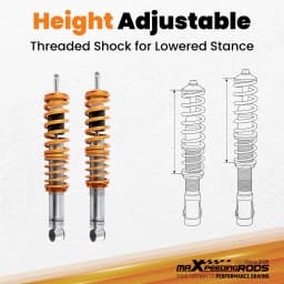 Adjustable Coilovers Suspension Shock Kit for VW Polo 6N MK3 Front Rear Left Right Suspension