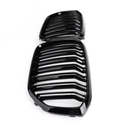 Artudatech Front Kidney Grille Gloss Black Grill Dual Fin For BMW X5 G05 2018-2021