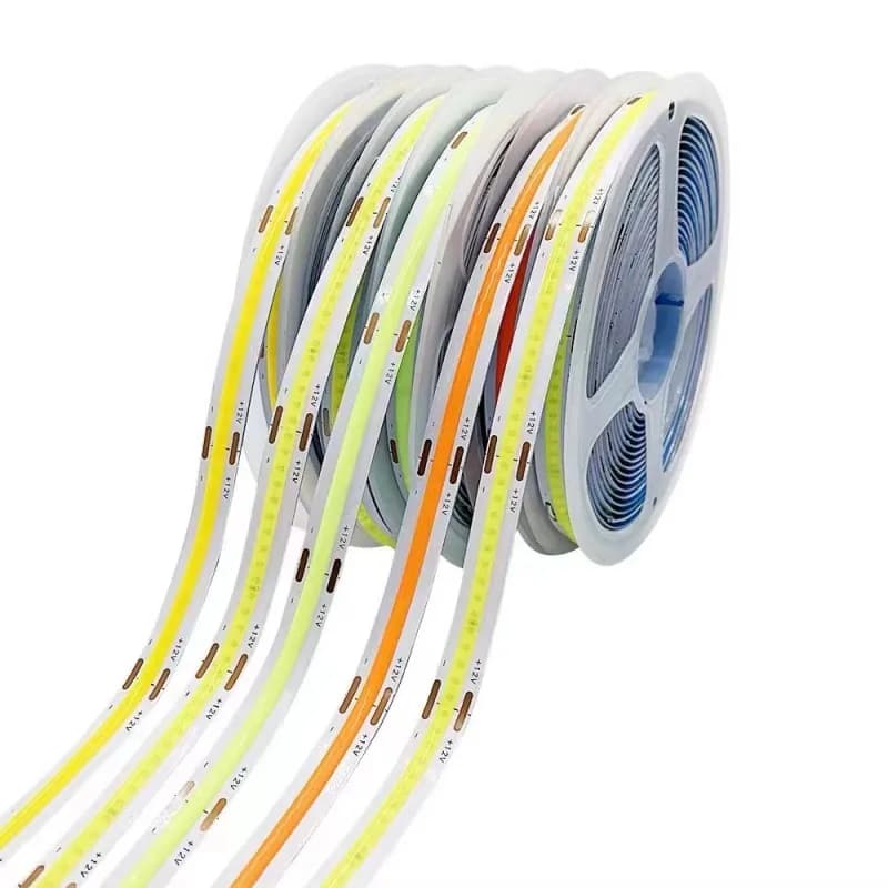 DC12V 24V COB LED Strip 384 LEDs/M 5M 8mm PCB Flexible COB LED Lights Red / Greeen / Blue / Ice Blue / Pink / Gold LED Tape