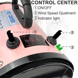 BRIEFNESS Multifunction Blower Electric Blower Portable Car Dryer Powerful Dryer Duster Pink with 3 Nozzles