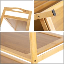 5 Tier Bamboo Shoe Rack Storage Storage Bamboo Shelving Unit Stand Organiser UK