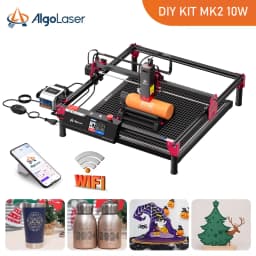 AlgoLaser DIY KIT MK2 Laser Engraver 10W Output Power, 3.5” Color Touch Screen App Offline Control, DIY Engraver Cutter Tool
