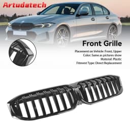 Artudatech Gloss Black Front Kidney Grille Grill fit for BMW G20 320i 330i M340i 2023-2024