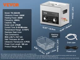 SucceBuy 2/3/6/10/15/30L Ultrasonic Cleaner with Heater Timer for Lab Tools Metal Parts Carburetor Brass Auto Parts Engine Parts