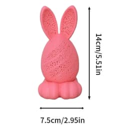 Lighted Rabbit Decor Bunny Figure Easter Statue with Light Creative Animal Figures with Ears Big Feet and Tail Spring Holiday