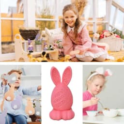 Lighted Rabbit Decor Bunny Figure Easter Statue with Light Creative Animal Figures with Ears Big Feet and Tail Spring Holiday
