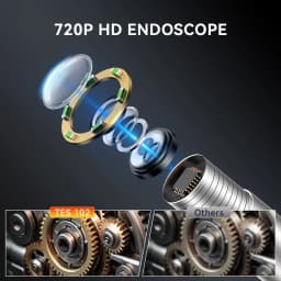 THINKCAR TES102 Endoscope Video Scope USB Video Camera, Inspection Camera for THINKSCAN 689BT MUCAR 892BT, VO7S/VO8
