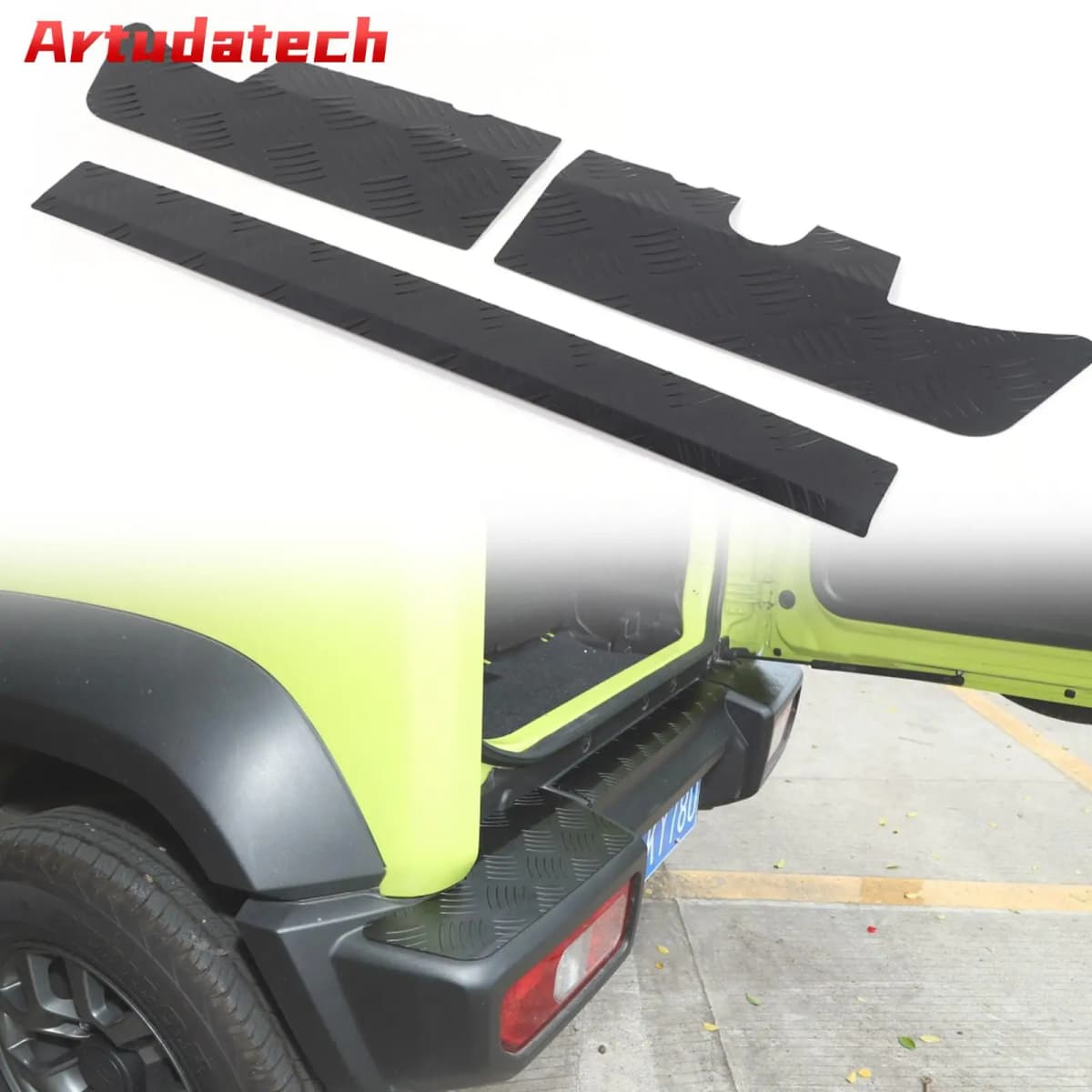 Artudatech Black Alloy Rear Bumper Protector Guard Panel Trim For Suzuki Jimny 2019 2020 2021 2022 2023