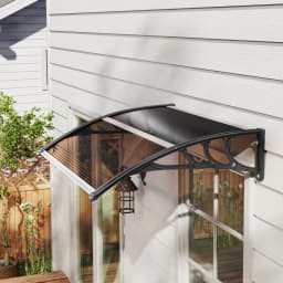Outsunny Outdoor Window Door Canopy with Awning Porch UV Water Cover Brown