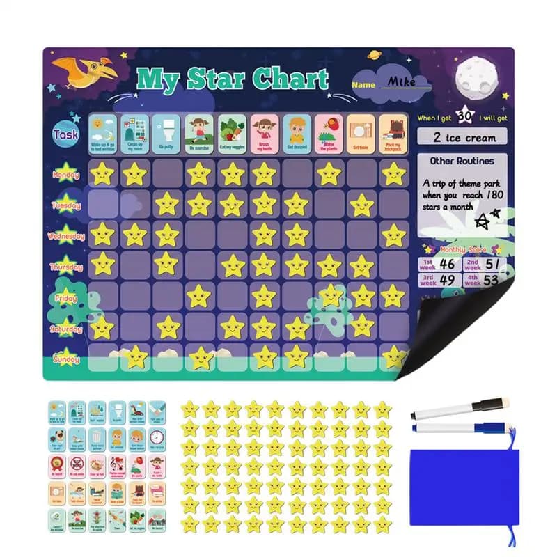 Magnetic Reward Chart Toys For Children Good Habits To Develop Time Activity Schedule Refrigerator Stickers Games