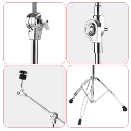 Cymbal Stand Straight Boom Cymbal Stand Double Braced Legs Height Angle Adjustable Cymbal Support Rack Cymbal Support Rack