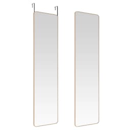 Haodirect Full Length Mirror with Rounded Corners for Hanging on Doors, Wall-mounted Dressing Mirror for Bedroom and Living Room