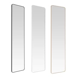Haodirect Full Length Mirror with Rounded Corners for Hanging on Doors, Wall-mounted Dressing Mirror for Bedroom and Living Room