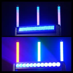 360°Infinite Rotation LED Moving Head 2 Sides Beam Curtain & Strobe Party Light DJ Light Disco Light DMX Luces DJ