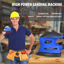 Electric Palm Sander,Random Orbital Sander 2000 RPM Random Orbit Detail Sander with Dust Extraction Port + 6Free Sanding Sheetst