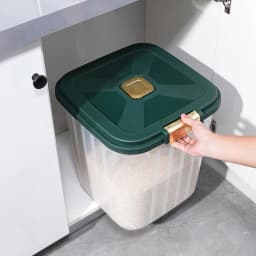 Voltsify Large Capacity Transparent Kitchen Organizer with Flip-Top Lid, Wide-Mouth Design for Rice, Flour, Grains & Dry Goods