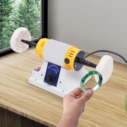320W Dual-head Polishing Machine Adjustable Speed Tabletop Grinder Jewelry Polisher Bench Lathe Polish Tool