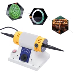 320W Dual-head Polishing Machine Adjustable Speed Tabletop Grinder Jewelry Polisher Bench Lathe Polish Tool