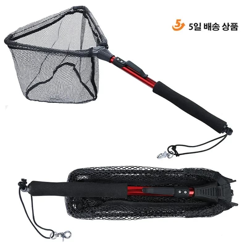 65-112cm Folding Fishing Brail Net Telescopic Fishing Landing Net Scoop Net