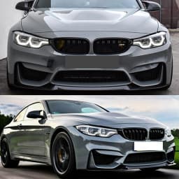 CS Style Front Splitter Lip Replacement For BMW F80 F82 F83 M4 M3 2015-2020 Car Front Bmuper Lip Spoiler Glossy Black Body Kits