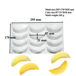 Simulated Banana Shaped Fruit Mousse Cake Moulds Food Grade Silicone Cake Molds Kitchen Bakeware Party Dessert Baking Tools