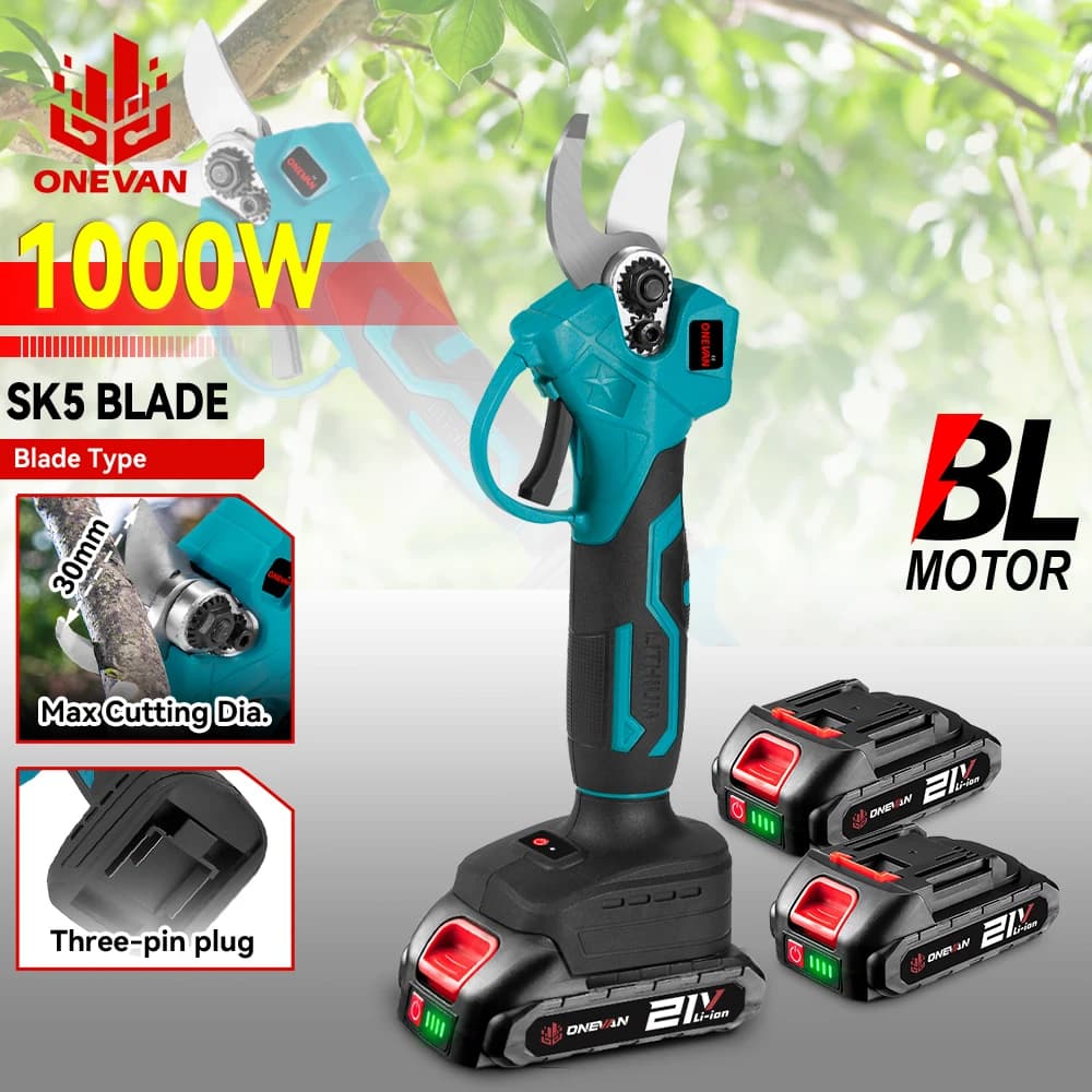Brushless 30mm Electric Pruner Shear Electric Scissors Cordless Fruit Tree Bonsai Pruning Garden Tool For Makita 18V Battery Pin