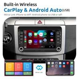 7/9" Android 15 Car Radio Wireless CarPlay Car Media Video RDS Airplay Android Auto Stereo Audio For VW/Seat/Skoda/Passat/Golf/