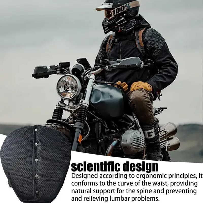 Breathable Scooter Seat Cover Soft Cover Seat Cushion For Motorcycle Shock Absorber Buckle Fastening Saddle Protector For Long