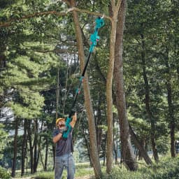 ONEVAN 45MM Brushless Telescoping Pole Electric Pruning Shear 2 IN 1 High Branch Garden Power Tool For 21V 18V Battery