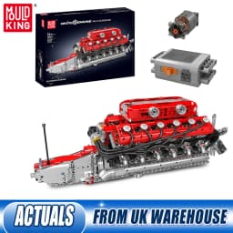 Mould King 10169 Technical Car Engine Toys The Motorized V12 Engine Building Block Assembly Car Engine Brick Kids Christmas Gift