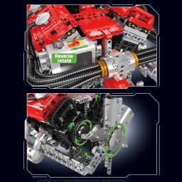 Mould King 10169 Technical Car Engine Toys The Motorized V12 Engine Building Block Assembly Car Engine Brick Kids Christmas Gift