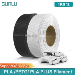 SUNLU 2KG PLA/PETG/PLA PLUS Filament 1.75mm 1KG Without Tray 3D Printer Filament for 3D Pen & Refill Filament