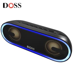 DOSS Wireless Speaker Bluetooth 5.3 40W Stereo Sound Bass Outdoor IPX6 Waterproof 20Hours Playtime Party Lights Portable Speaker