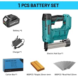 YEARTOP F10-F32 Electric Brushless Nail Staple Guns Battery Stapler Nailer Cordless Woodworking Nailing For Makita 18V Battery Y