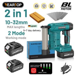YEARTOP F10-F32 Electric Brushless Nail Staple Guns Battery Stapler Nailer Cordless Woodworking Nailing For Makita 18V Battery Y