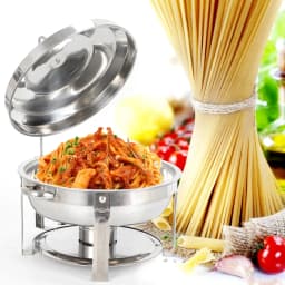 Chafing Dish Buffet Set Stainless Steel Chafing Dishes and Food Warmers with Lids Food Pans, Fuel Holders, 7.5L Buffet Trays