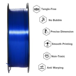 GEEETECH 5Kg 3D Silk PLA Filament 1.75mm Spool Wire For 3D Printer Material Silk Smooth Finish, Good Color Reproduction
