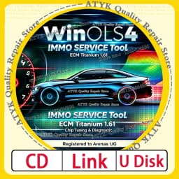 2026 WinOLS 4.7 Auto ECU Chip Tuning Software IMMO SERVICE Toolv 1.2 ECM Titanium V1.61 Diagnostic For Cars