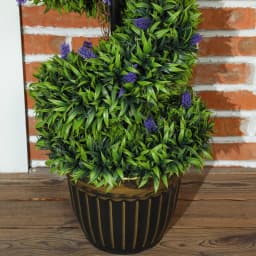 HOMCOM Set of 2 Decorative Artificial Plants with Lavender and Pot, 115cm