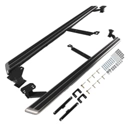 Running Board Side Steps Pair for Audi Q7 2016-2023 4M Aluminum Protection Black