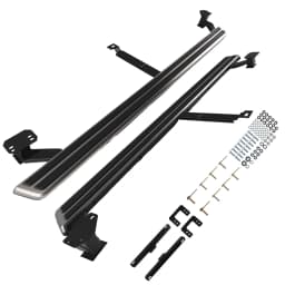Running Board Side Steps Pair for Audi Q7 2016-2023 4M Aluminum Protection Black