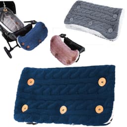 Newborn Baby Winter Warm Pram Pushchair Armrest Infant Button Knit Swaddle Wrap