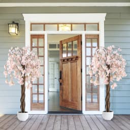GOFLAME 163CM Tall Artificial Cherry Blossom Tree 1 Pack-White