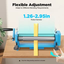 Hand Cranked Bending Machine, Metal Slip Roll Machine, Portable Folding Machine Bender 45# Steel for Rolled Steel Plates