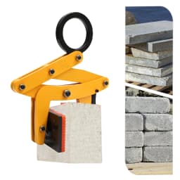 320kg Pallet Puller Clamp, 0-6.5cm Jaw Curb Stone Gripper Lifting Tongs Lifting Transportation Pliers Timber Lumber Stone Tongs